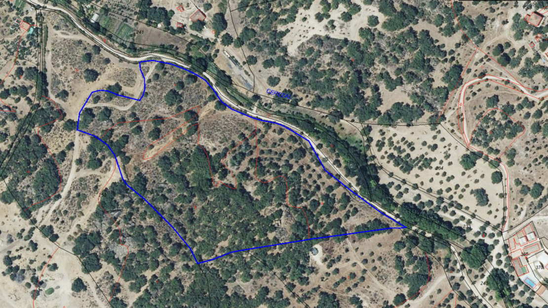 finca de 3.6 hectáreas en la Vega del Madroñal, San Vicente de Alcántara